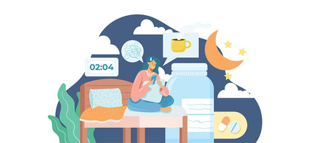 A girl finding it difficult to sleep late at night and learn about sleep health nutrients | Calm Sleep