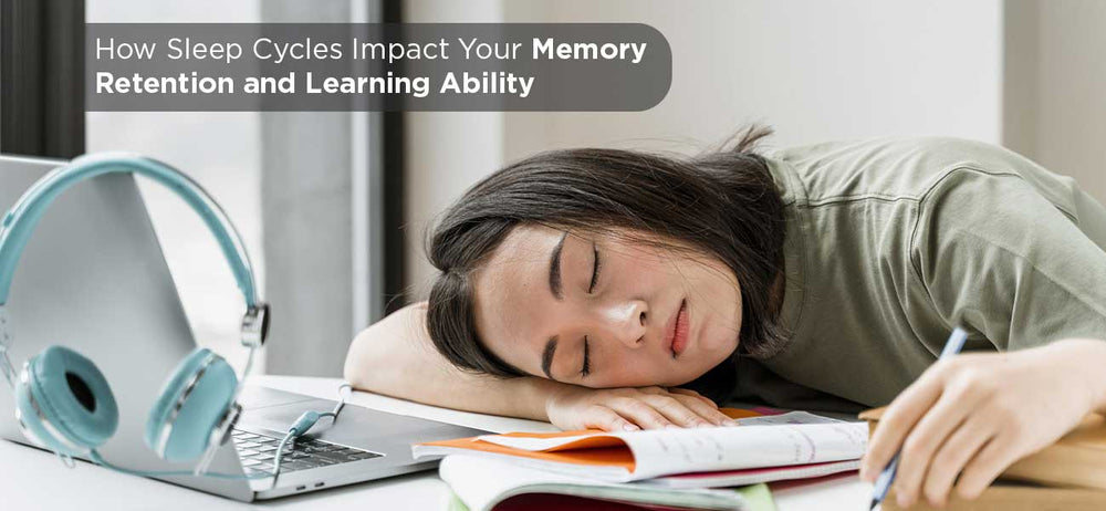 A young woman fell asleep while studying and is taking a short nap break with her head resting on the books with laptop still open in front of her