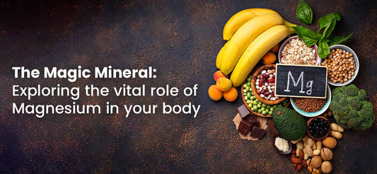 The image showes Magnesium rich foods on which mineral magnesium is written depicting magnesium health benefits