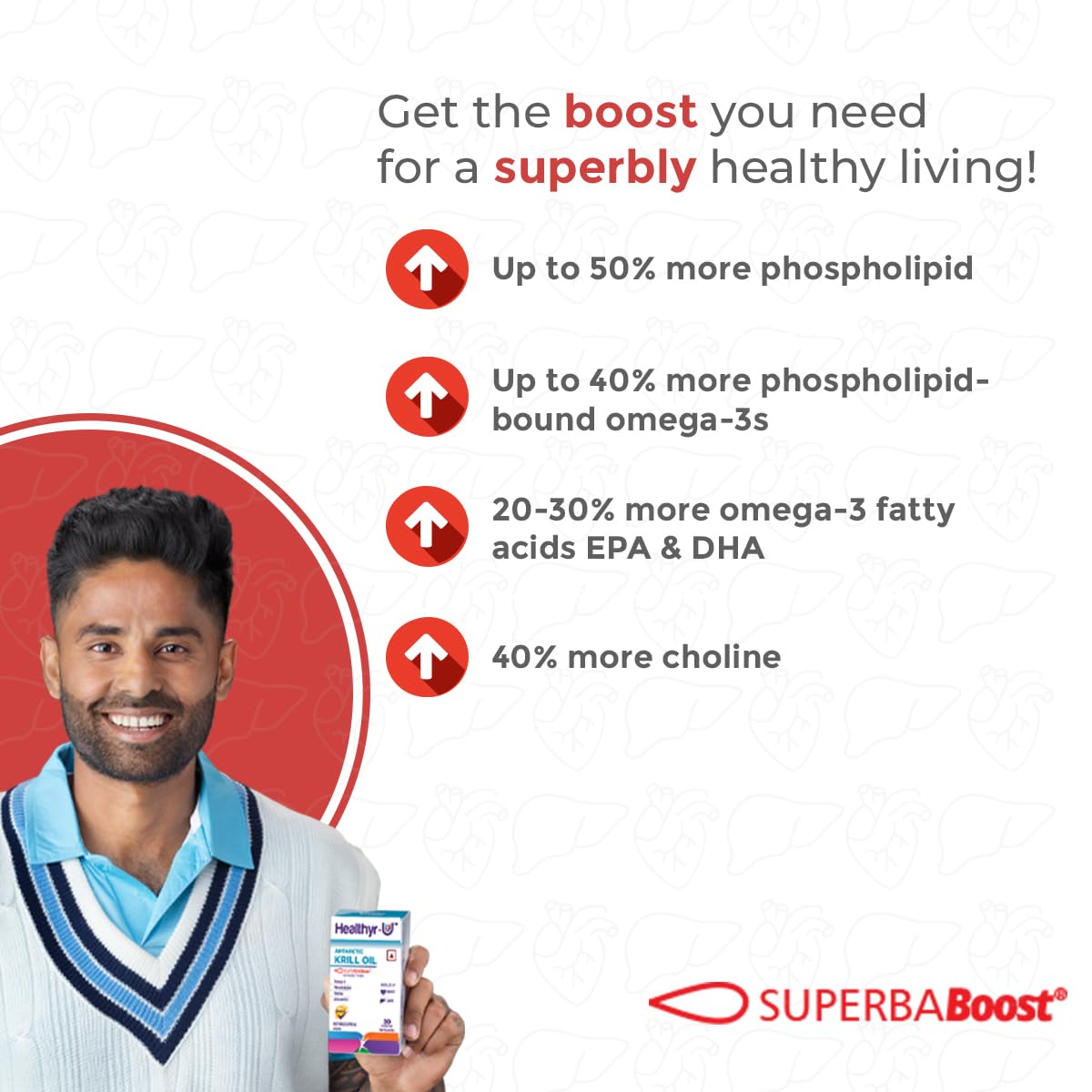Healthyr-U SuperbaBoost Krill Oil Capsules infographic