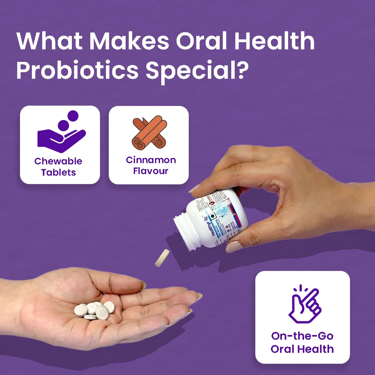 Oral Health Probiotic Chewable Tablets