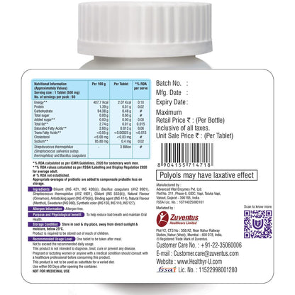 Oral Health Probiotic Chewable Tablets