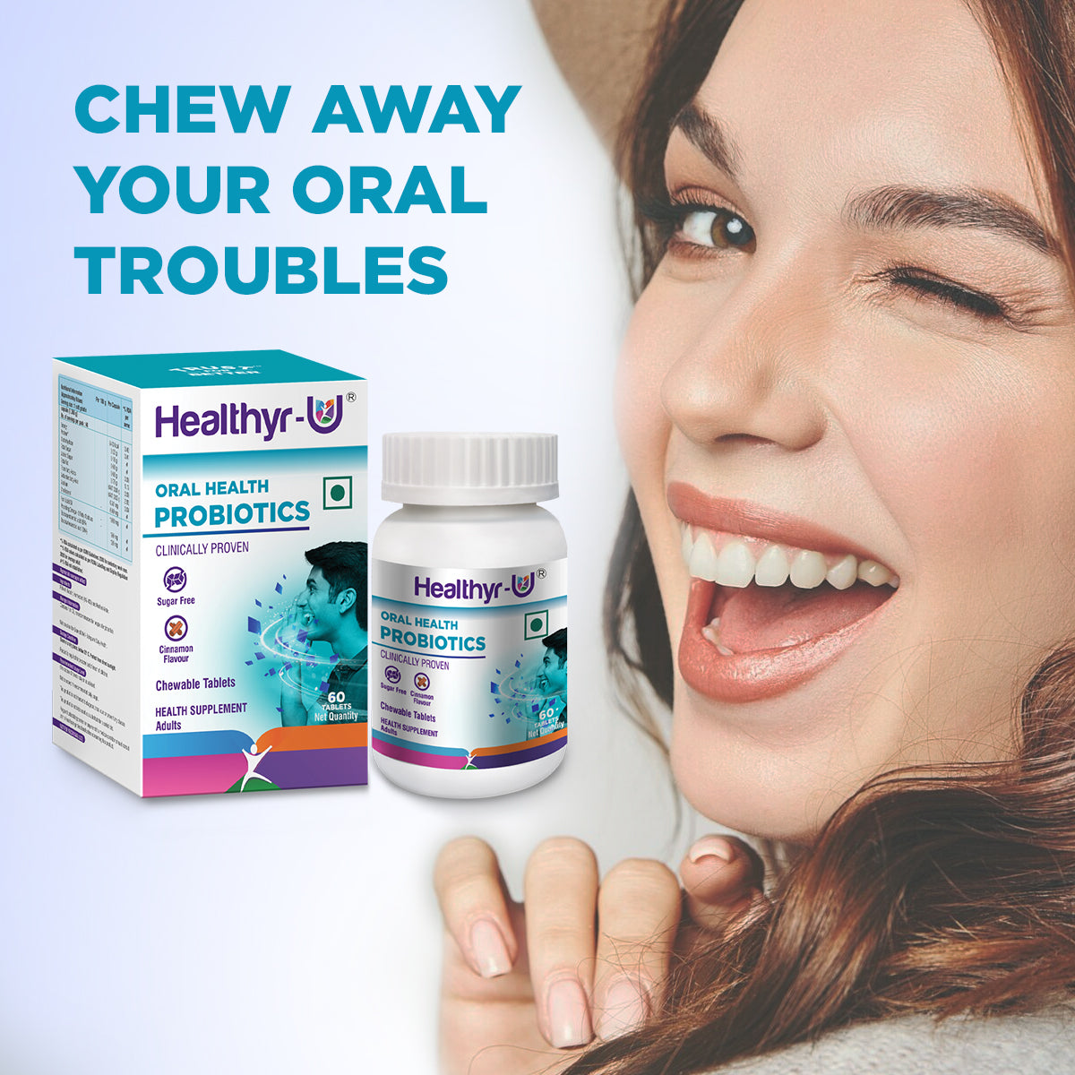 Oral Health Probiotic Chewable Tablets Freshen breath Oral care