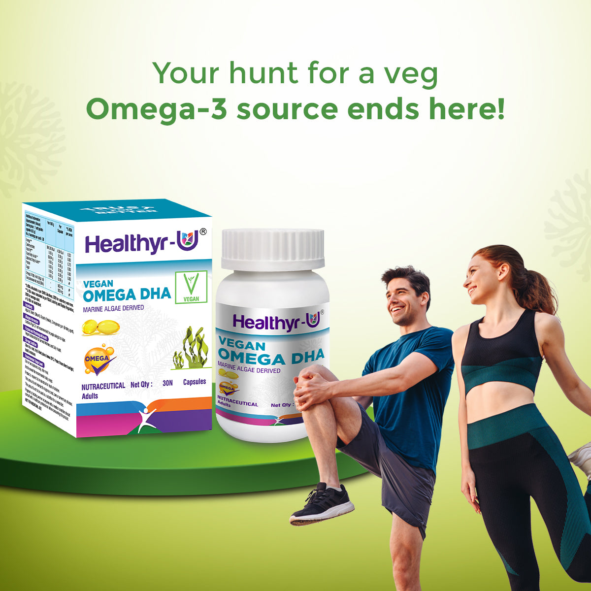Vegan Omega DHA Capsules Omega for Vegans PlantBased Supplement